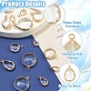 16Pcs 2 Styles Brass Glass Pendants GLAA-YW0005-71-5