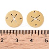 PVD Vacuum Plating 201 Stainless Steel Hollow Flat Round Links FIND-R149-03X-G-3