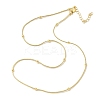 1.2MM Brass Ball Round Snake Chain Necklaces for Women Men X-NJEW-F350-03G-4