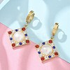 Ion Plating(IP) 304 Stainless Steel Rhombus Hoop Earrings EJEW-A119-11G-2