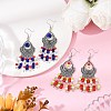 Alloy Glass Seed Beads Teardrop Chandelier Earrings EJEW-JE06509-1