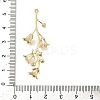 Three-Dimensional Flower Brass Pendants KK-V006-02G-01-4