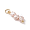 Natural Baroque Keshi Pearl Two Sides Polished Pendants PALLOY-JF04814-03-4