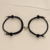 Alloy Heart-shaped Magnetic Braided Rope Bracelets for Couple Girlfriends WG59636-01-1