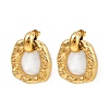 304 Stainless Steel Nuggets Dangle Stud Earrings EJEW-K268-27G-4