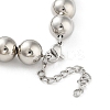 Brass Beaded Necklaces NJEW-L170-08A-P-3