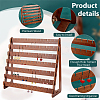 7-Tier Trapezoid Wood Earrings Organizer Holder Displays RDIS-WH0015-05-4