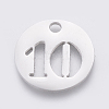 Non-Tarnish 304 Stainless Steel Pendants STAS-F233-10-P-1