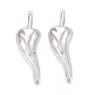 304 Stainless Steel Chili Pepper Big Pendants STAS-T067-42P-1