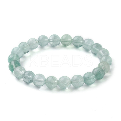 Natural Green Fluorite Stretch Bracelets for Women BJEW-JB10088-02-1