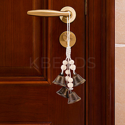 6Pcs Iron Witch Bells Protection for Door Knob Hanger HJEW-GO0001-13-1