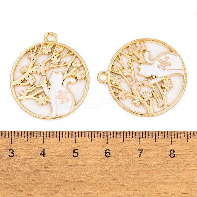 Rack Plating Alloy Enamel Pendants FIND-A040-07A-03G-1