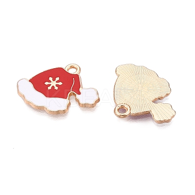 Christmas Theme Alloy Enamel Pendants ENAM-T020-10L-1