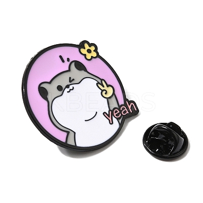 Yeah Hamster Enamel Pins JEWB-K037-02B-EB-1