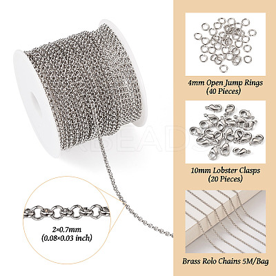 DIY Chain Bracelet Necklace Making Kit DIY-TA0006-06A-1