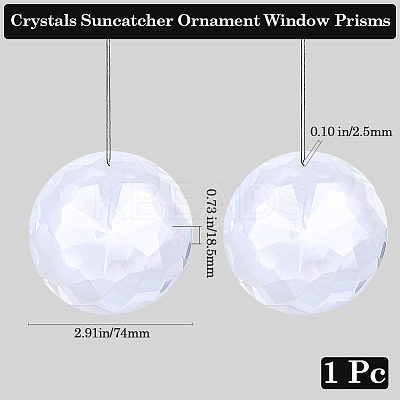 Transparent Glass Pendants GLAA-SP0001-18B-1