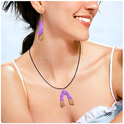 20Pcs 10 Styles Resin & Wood Pendants WOOD-TA0002-67A-1