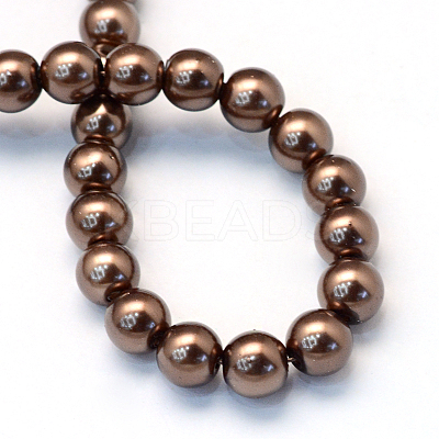 Baking Paint Glass Pearl Bead Strands HY-Q003-3mm-52-1