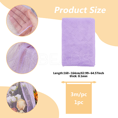 Polyester Mesh Lace Fabric DIY-WH0504-430C-1