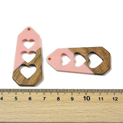 Resin and Walnut Pendants WOOD-I013-06C-1