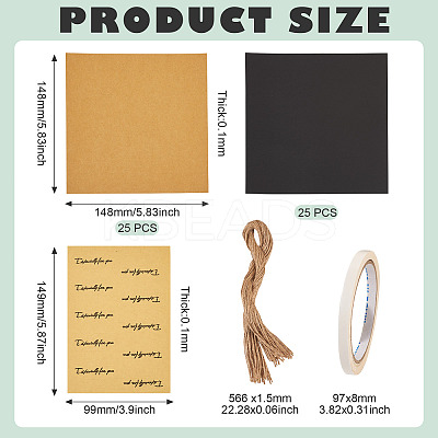 50 Sets 2 Colors Kraft Paper Bouquet Wrapping Paper DIY-TA0011-45-1