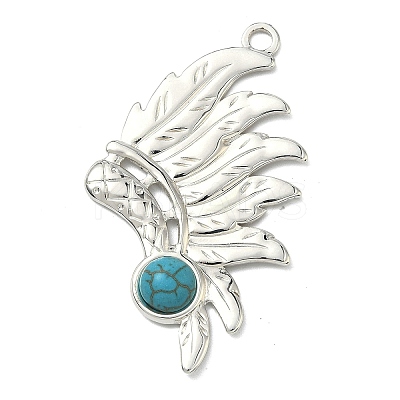 Dyed Synthetic Turquoise Big Pendants LS-STAS-G374-05S-15-1
