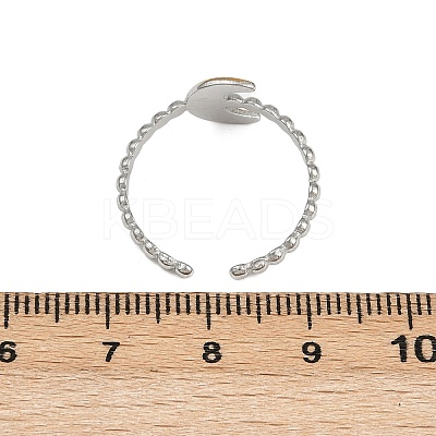 304 Stainless Steel Double Color Cuff Rings RJEW-S635-01GP-11-1