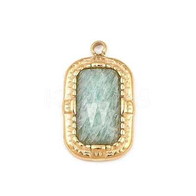 Natural Amazonite Faceted Pendants GG-CBA52DC-01B-G-1