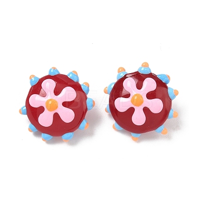 Baking Paint Glass Enamel Beads LAMP-S080-03D-1