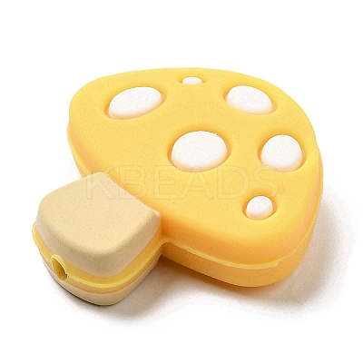 Mushroom Food Grade Eco-Friendly Silicone Focal Beads SIL-Z005-01D-1