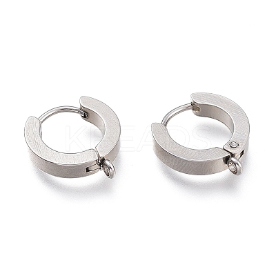Tarnish Resistant 304 Stainless Steel Huggie Hoop Earrings Findings LS-STAS-I167-01A-P-1