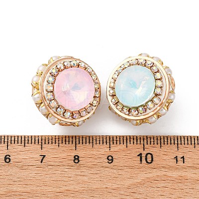 Handmade Resin Indonesia Round Beads IPDL-P005-02KCG-M-1