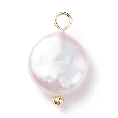 Natural Baroque Pearl Keshi Pearl Pendants PALLOY-JF01494-01-1
