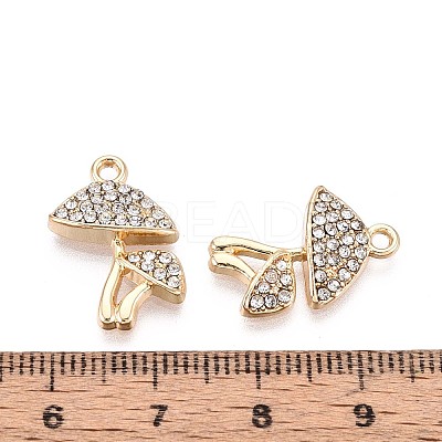 Rack Plating Alloy Rhinestone Pendants PALLOY-T091-27A-G-1