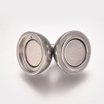 Tarnish Resistant 304 Stainless Steel Magnetic Clasps with Loops LS-STAS-I137-07B-1