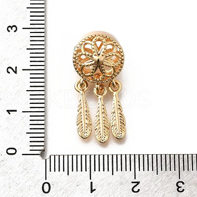 Brass European Beads KK-M318-02G-1