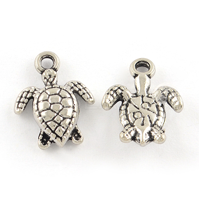Tibetan Style Alloy Turtle Pendants TIBEP-R304-081AS-LF-1