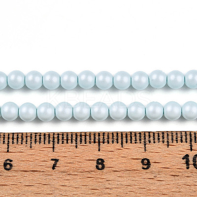 Baking Paint Pearlized Glass Pearl Bead Strands HY-N002-4mm-B01-1