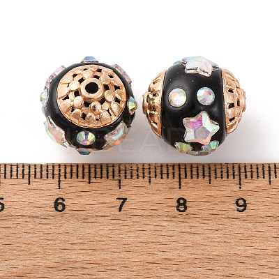 Handmade Resin Indonesia Round Beads IPDL-P005-22KCG-01-1