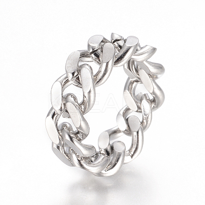 Tarnish Resistant Unisex 304 Stainless Steel Rings RJEW-L093-03P-17mm-1