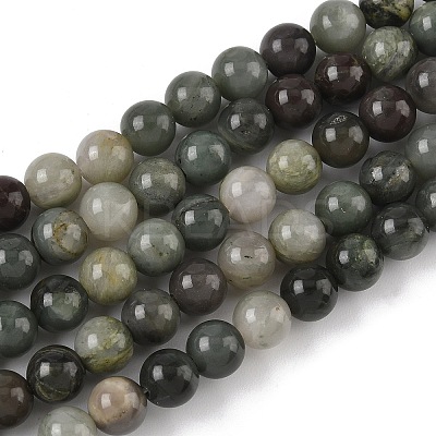 Natural Green Rutilated Quartz Beads Strands G-P325-03-6mm-1