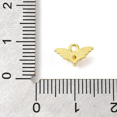 Rack Plating Brass Micro Pave Cubic Zirconia Charms KK-S396-54G-1