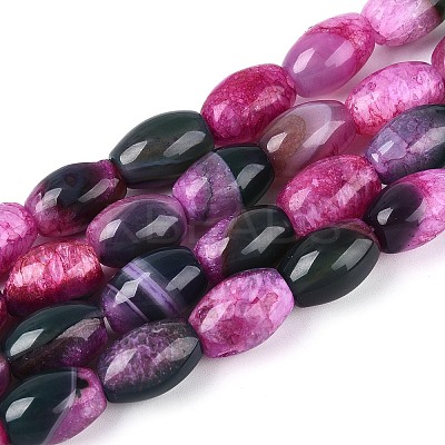 Dyed Natural Agate Beads Strands G-T144-51A-03-1
