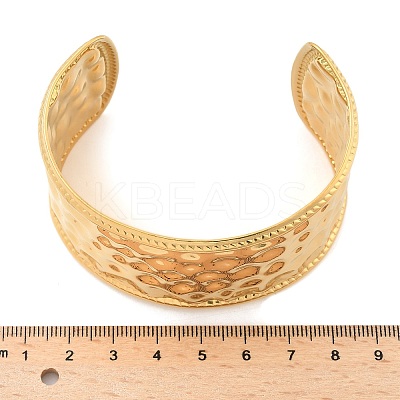 304 Stainless Steel Cuff Bangles for Women AJEW-P127-23G-1