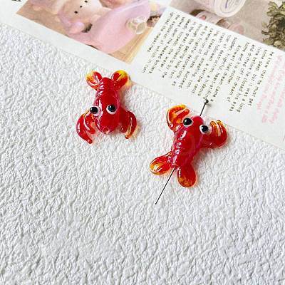 Red Handmade Lampwork Beads PW-WG19368-02-1