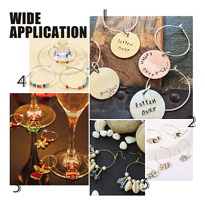 Brass Wine Glass Charms Rings KK-PH0001-43G-NF-1