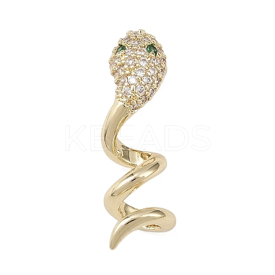 Brass Micro Pave Cubic Zirconia Pendants KK-F921-06G-1