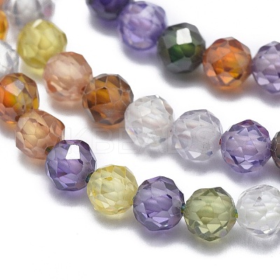 Cubic Zirconia Beads Strands G-G792-47-C-1