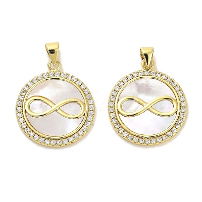 Brass Micro Pave Cubic Zirconia Pendants KK-K365-03G-1
