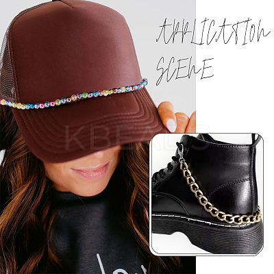8Pcs 8 Styles Acrylic Beads & Aluminum Cable Chains & 304 Stainless Steel Baseball Cap Chain HJEW-SC0002-47-1